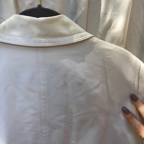 VINTAGE VERSACE White Zip Up Jacket - Picture 7 of 12